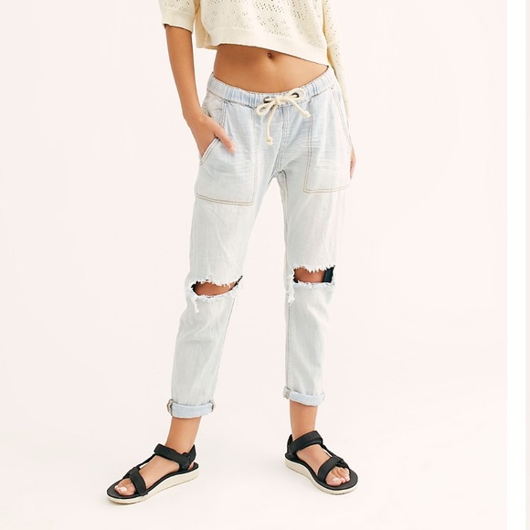 free people drawstring jeans